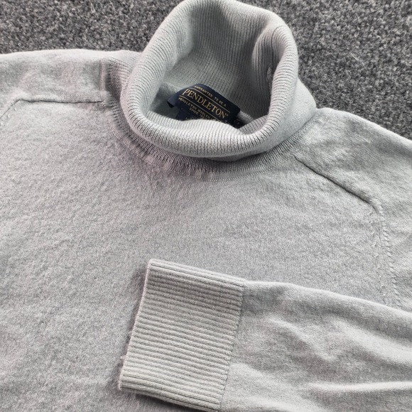 Pendleton Sweaters - Pendleton Turtleneck Sweater‎ 100% Merino Wool Knit Petite M Light Blue Womens